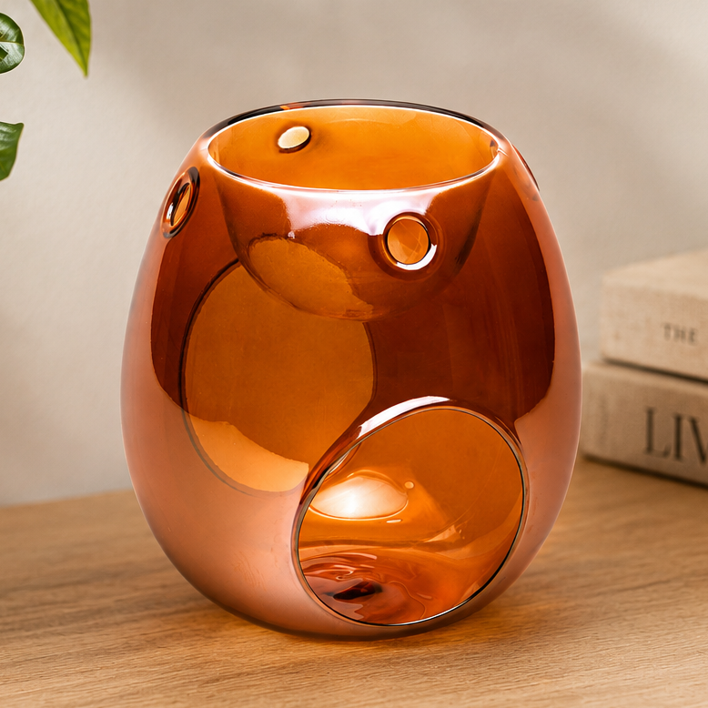 Amber Glass Wax Melt Burner